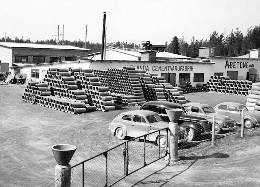 Heidelberg Materials Precast Abetong historia första fabriken